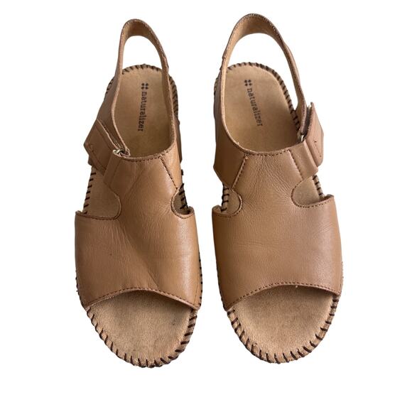 Naturalizer Shoes - Naturalizer Scout Tan Leather Slingback Sandals 8.5N Narrow Comfort Shoes